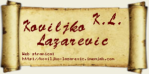 Koviljko Lazarević vizit kartica